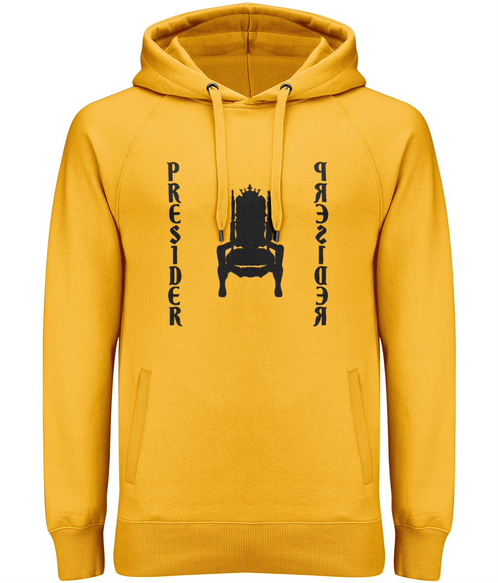 'Towers Of Authority' Men's Pullover Hoodie With Side Pockets (Gold)