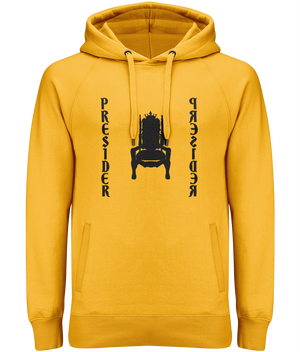 'Towers Of Authority' Men's Pullover Hoodie With Side Pockets (Gold)