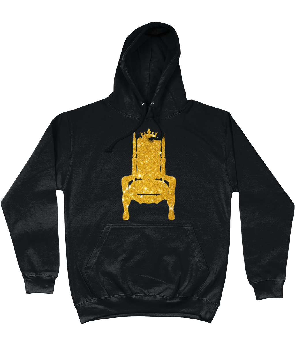 'On Top Of My Game' Special Edition Gold Glitter Pattern Hoodie (Black Smoke)