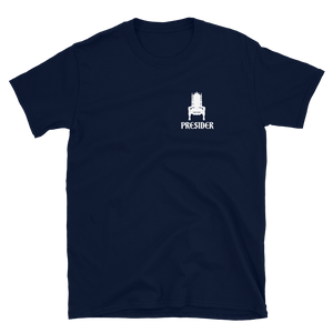 White Badge Men's Fitted Short Sleeve Tee (Navy)